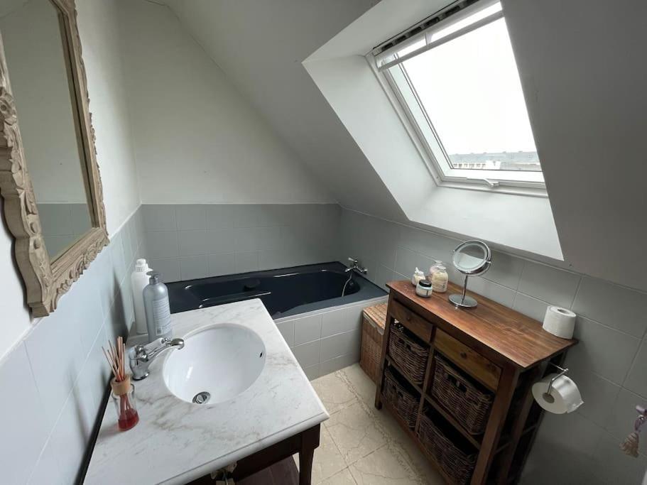 Maison Spacieuse Avec Jardin Et Salle De Sport Saint-Brieuc Luaran gambar